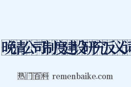 晚清公司制度建设研究反义词是什么意思的图片